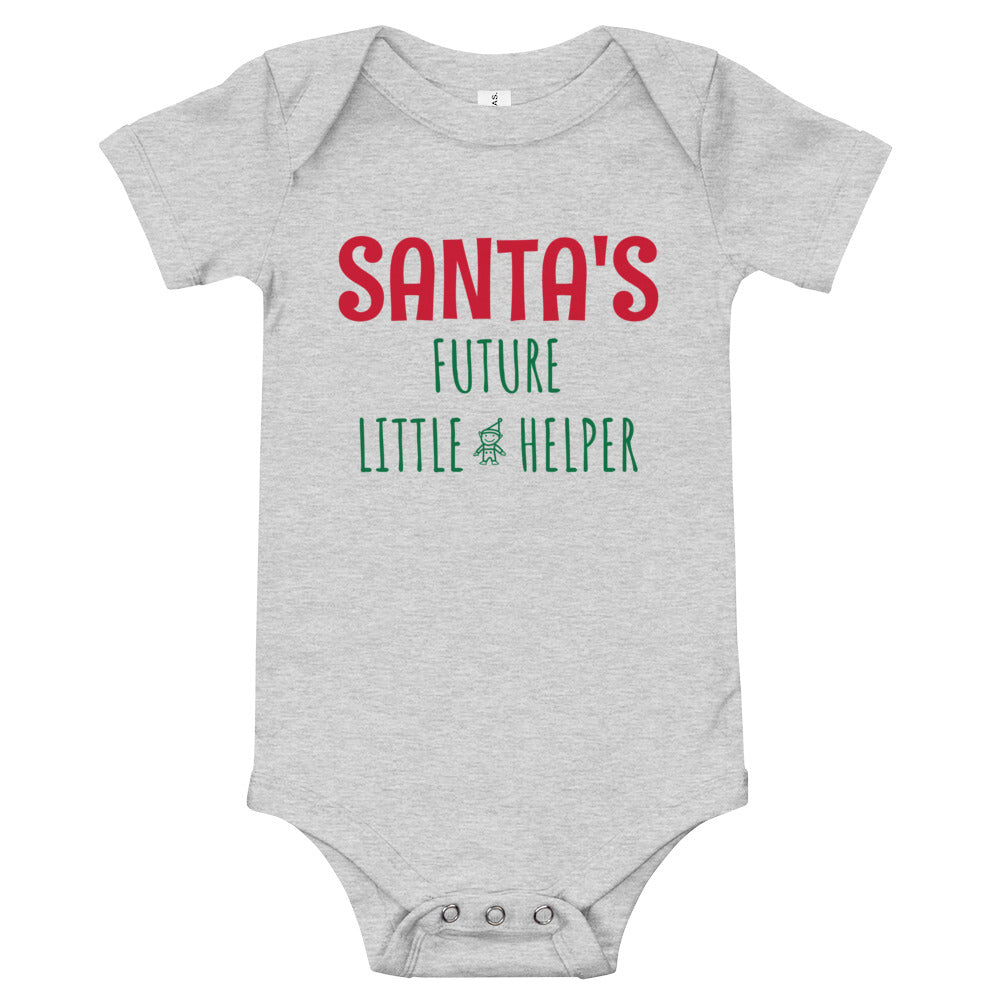 Santa'S Future Little Helper - Short Sleeve Onesie