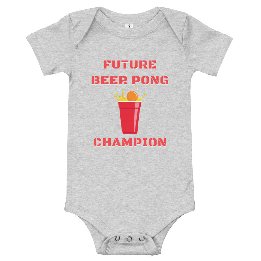 Future Beer Pong Champion - Short Sleeve Onesie