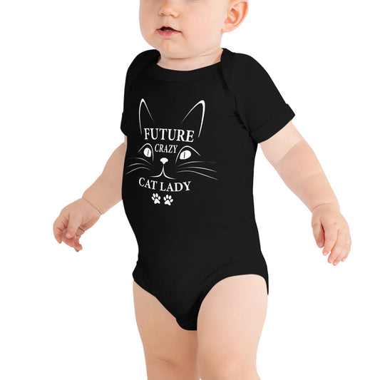 Future Crazy Cat Lady - Short Sleeve Onesie