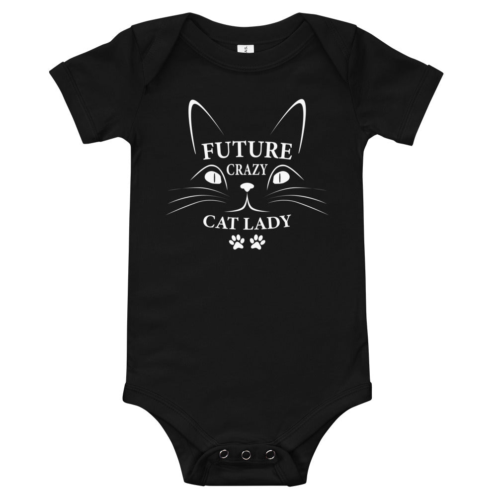 Future Crazy Cat Lady - Short Sleeve Onesie