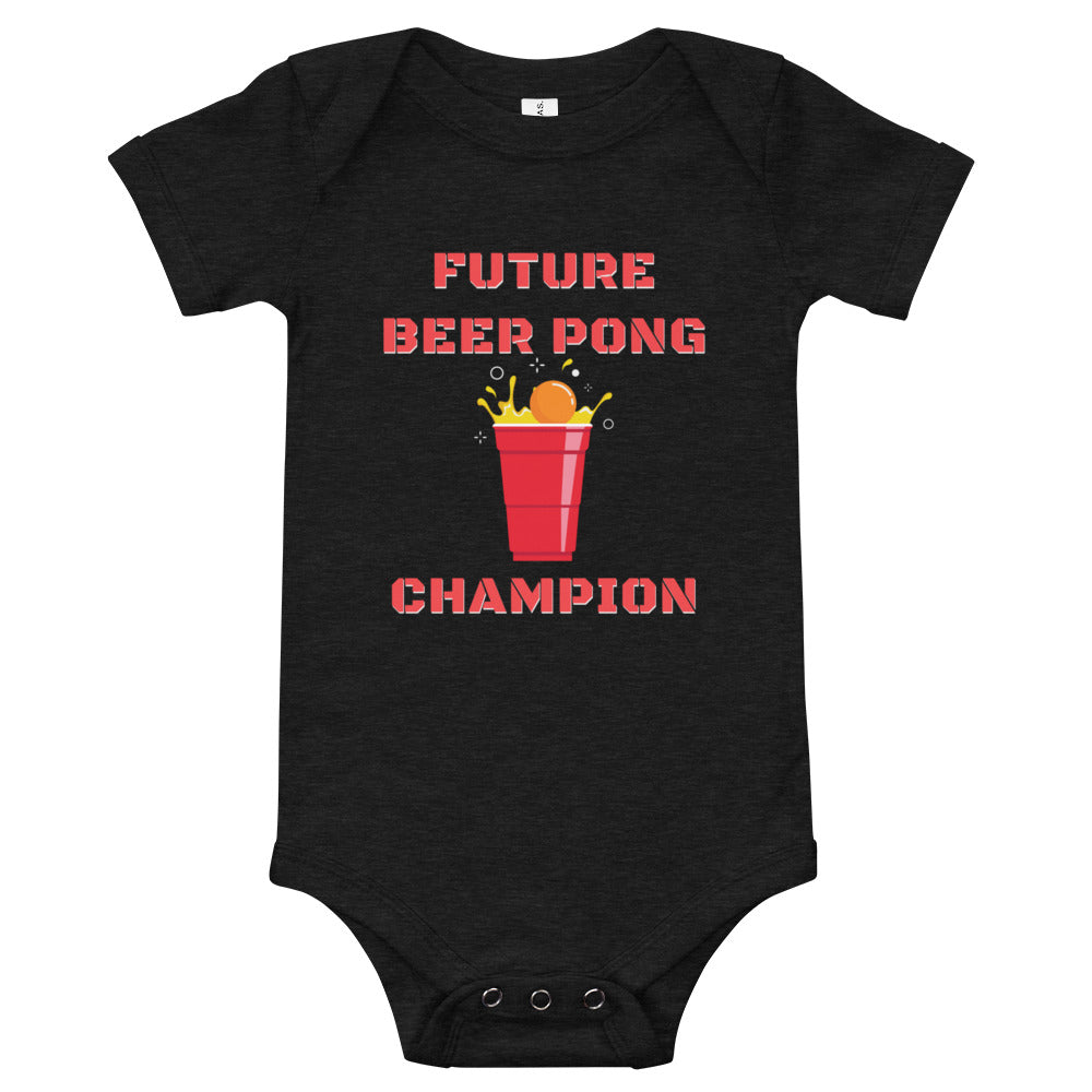 Future Beer Pong Champion - Short Sleeve Onesie