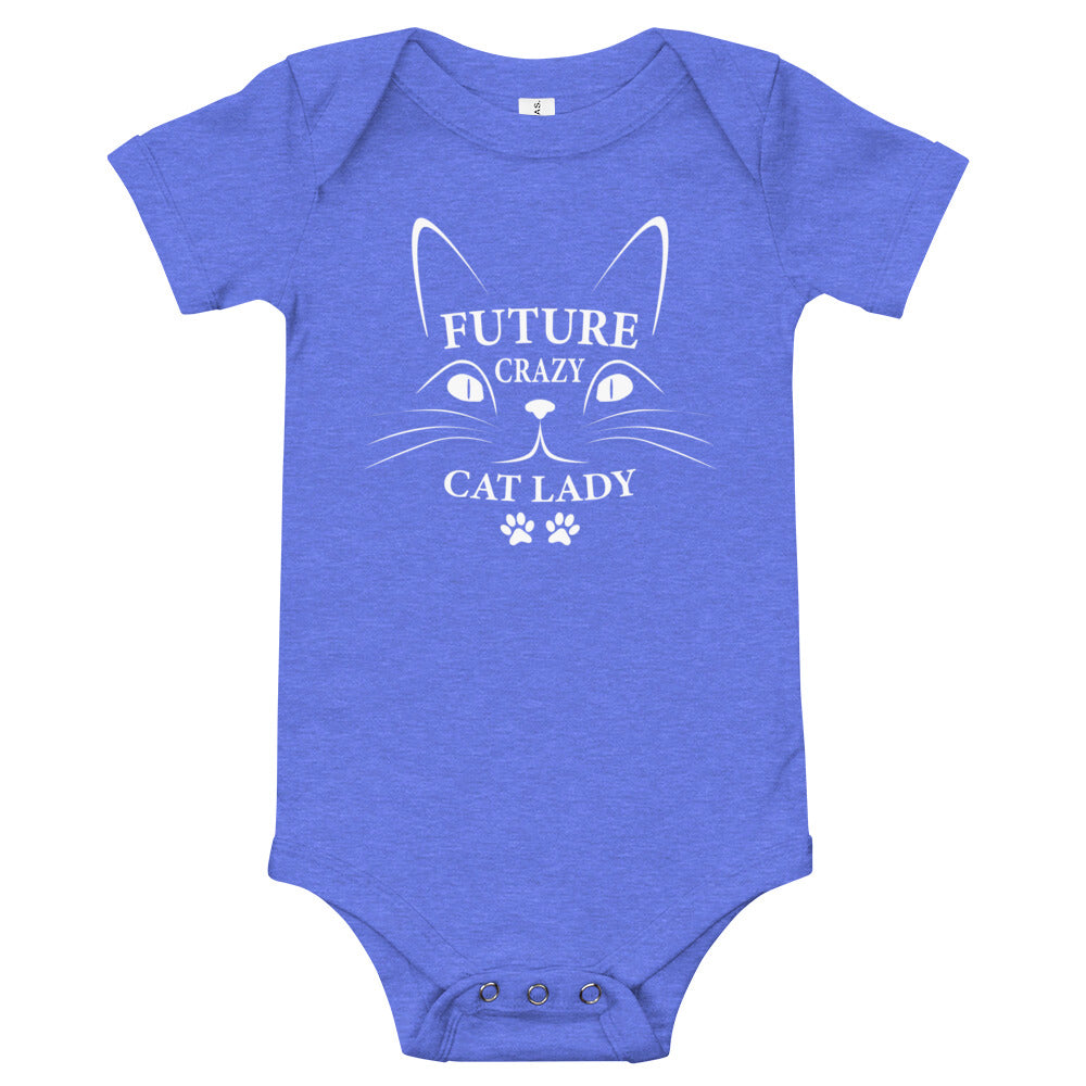 Future Crazy Cat Lady - Short Sleeve Onesie