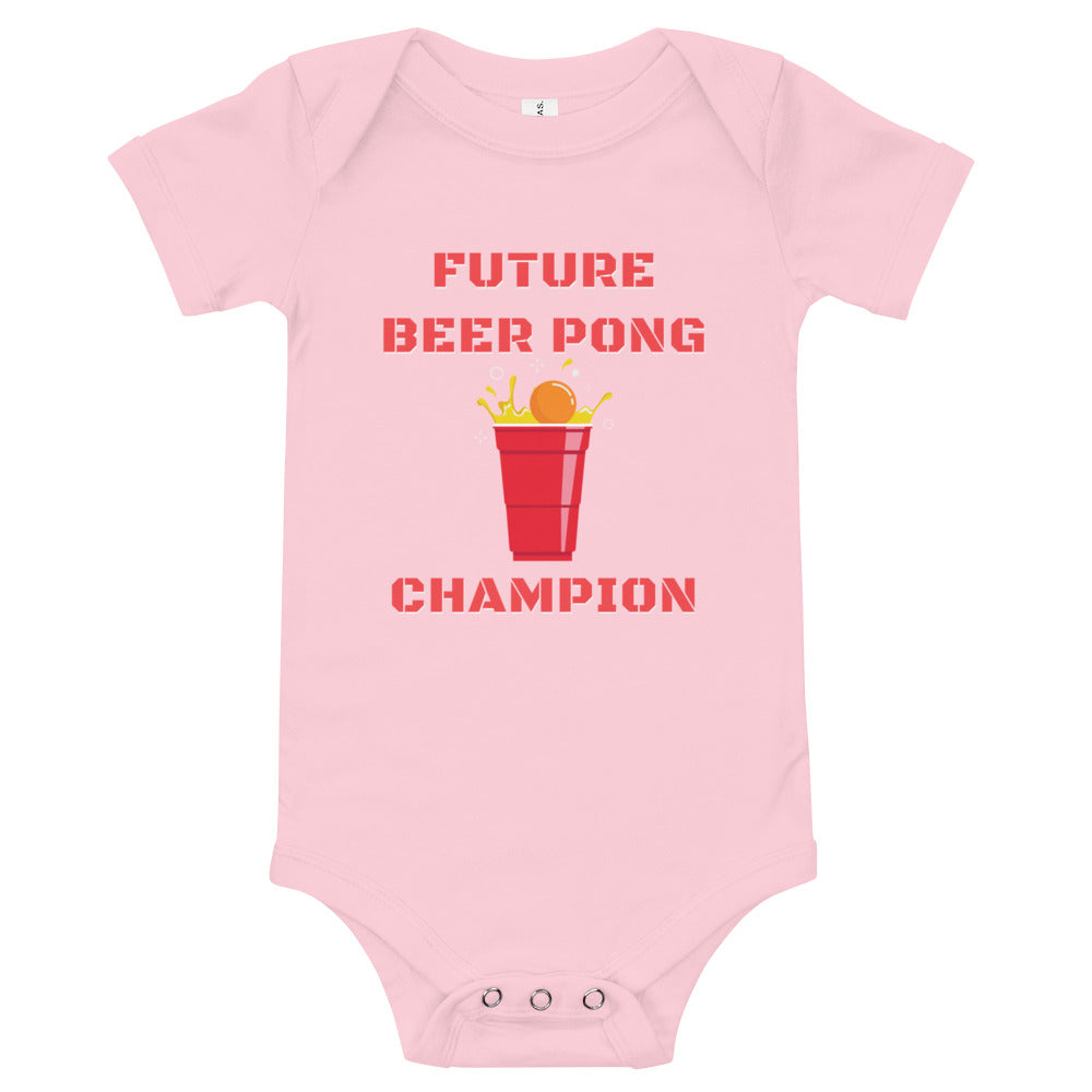 Future Beer Pong Champion - Short Sleeve Onesie