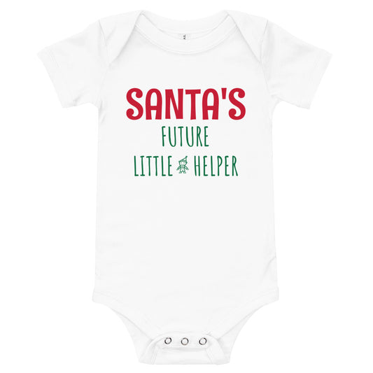 Santa'S Future Little Helper - Short Sleeve Onesie