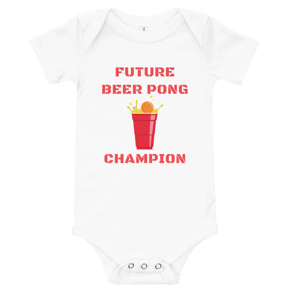 Future Beer Pong Champion - Short Sleeve Onesie