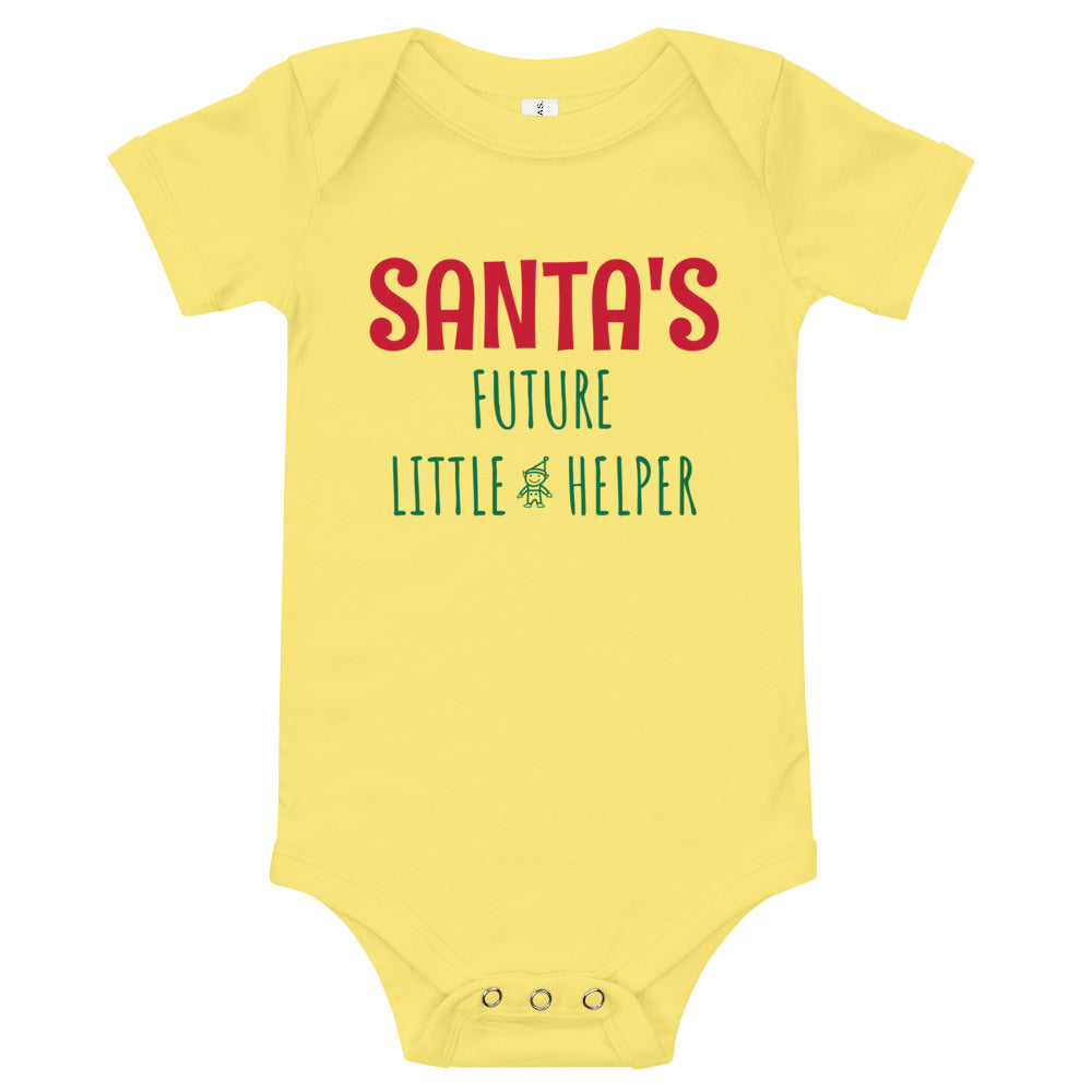 Santa'S Future Little Helper - Short Sleeve Onesie