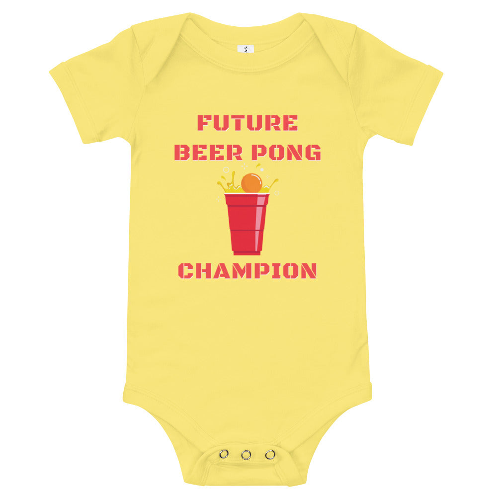 Future Beer Pong Champion - Short Sleeve Onesie